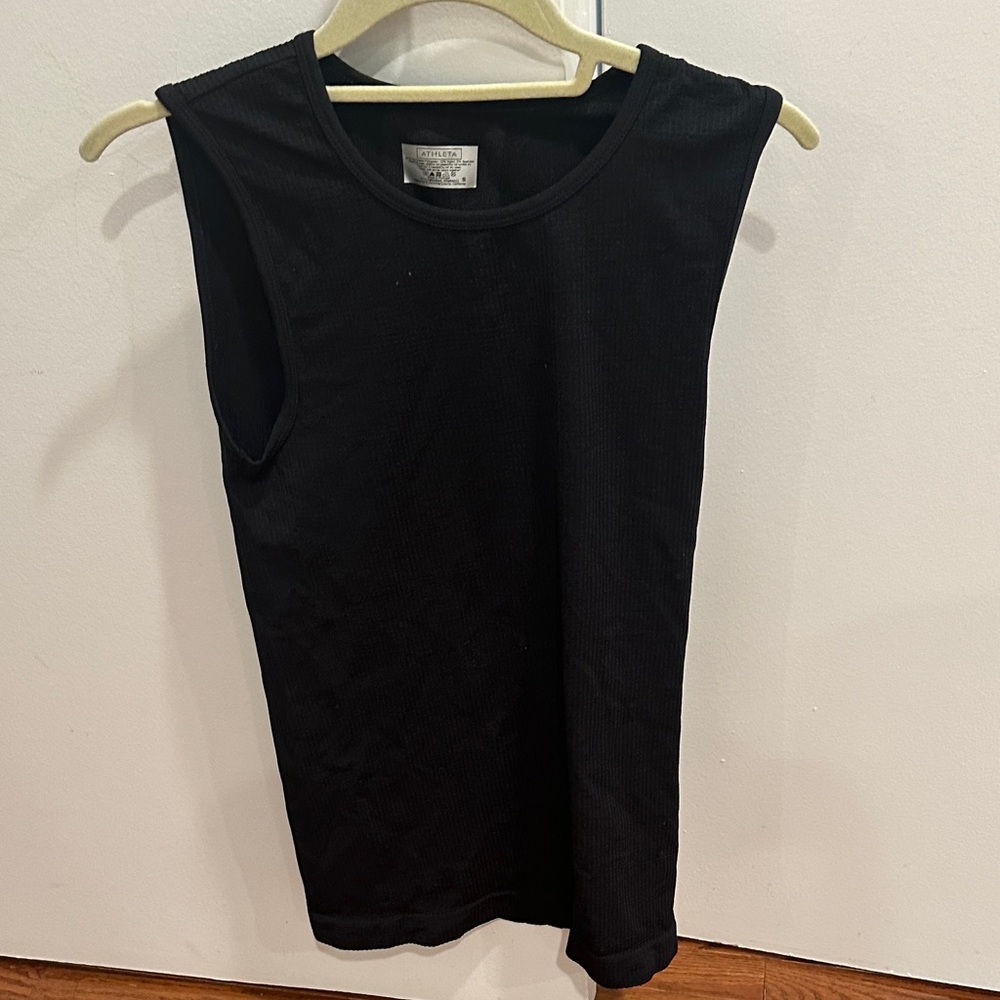 ATHlETA   Black Sleeveless  RENEW TANk